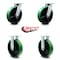 Service Caster 8 Inch Kingpinless Green Poly on Steel Wheel Swivel Caster Swivel 2 Rigid, 2PK SCC-KP30S820-PUR-GB-2-R-2 - alternate 4